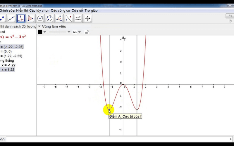 Vẽ đồ thị hàm số trên geogebra. (Ảnh: Sưu tầm Internet)